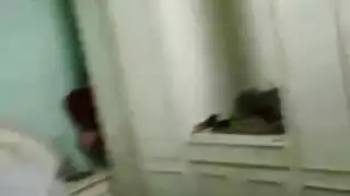 bareback apartment sex: creampie after rough fucking