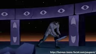 فتاة كرتونية تأخذ زبًا ضخمًا في فمها وقذفًا على وجهها